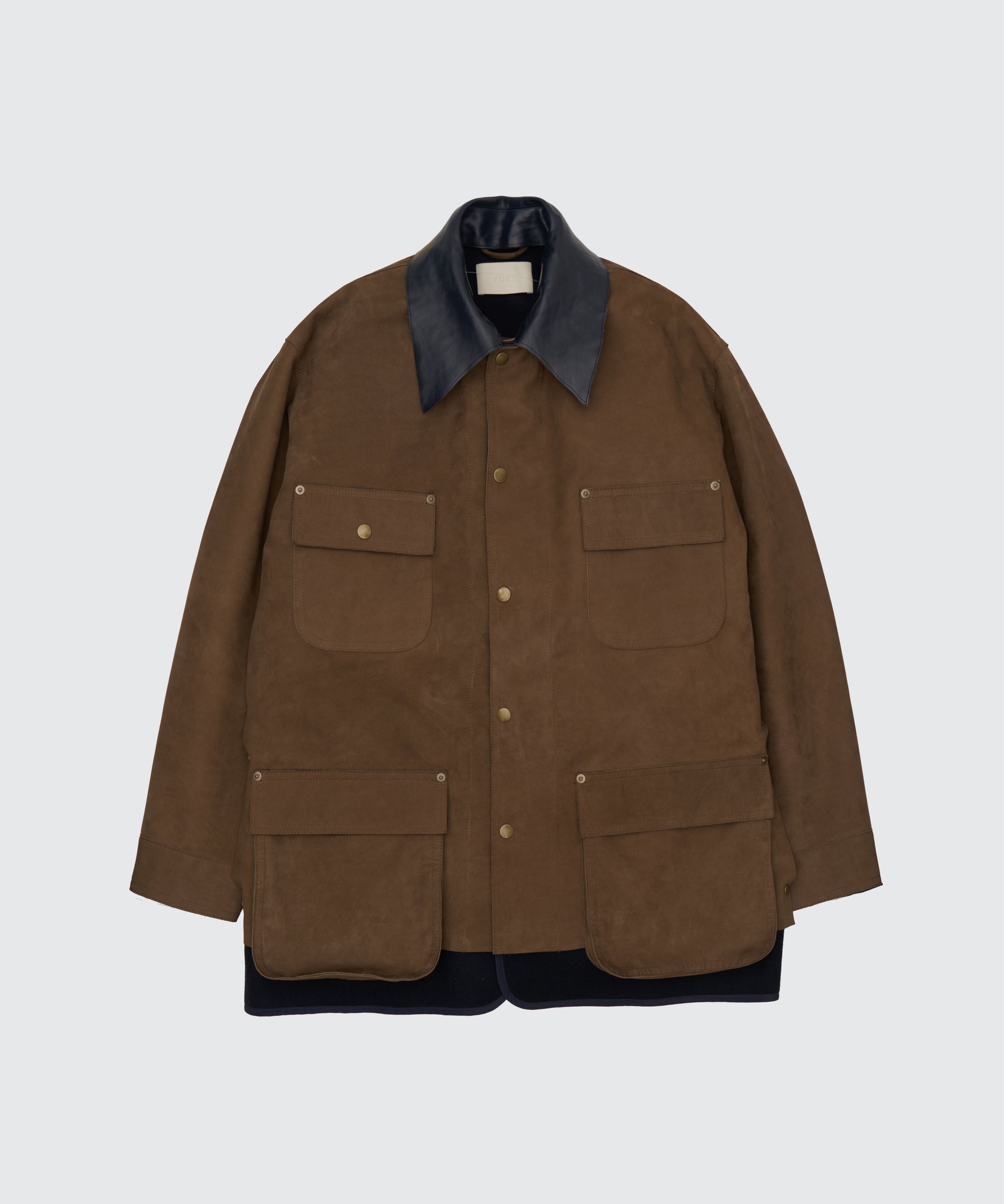YOKE(ヨーク)ヌバックレザーカバーオール ブラウン