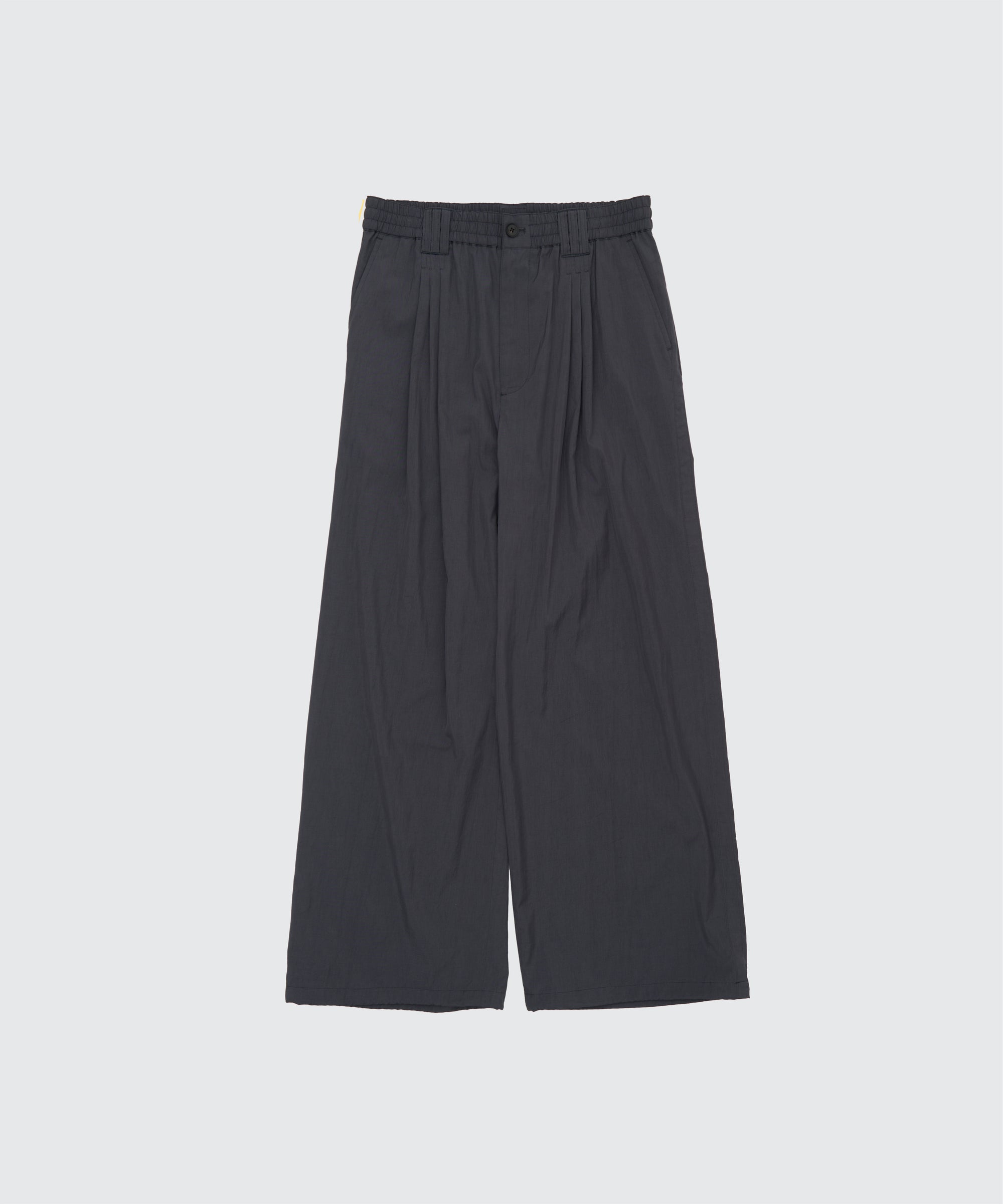 Silk Nylon 3Pleated Wide-Leg Easy Pants