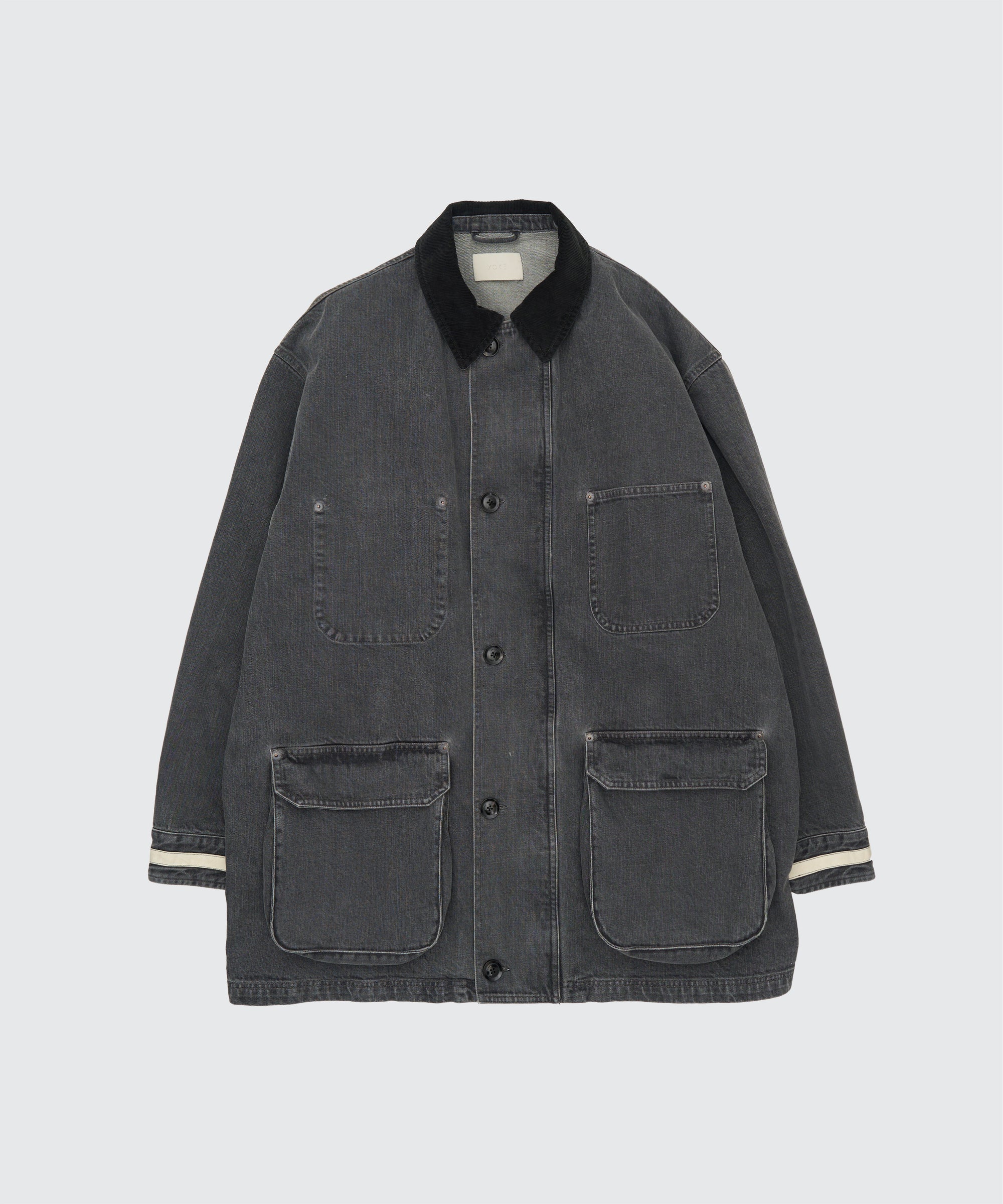 Vintaged Denim Coverall Half Coat