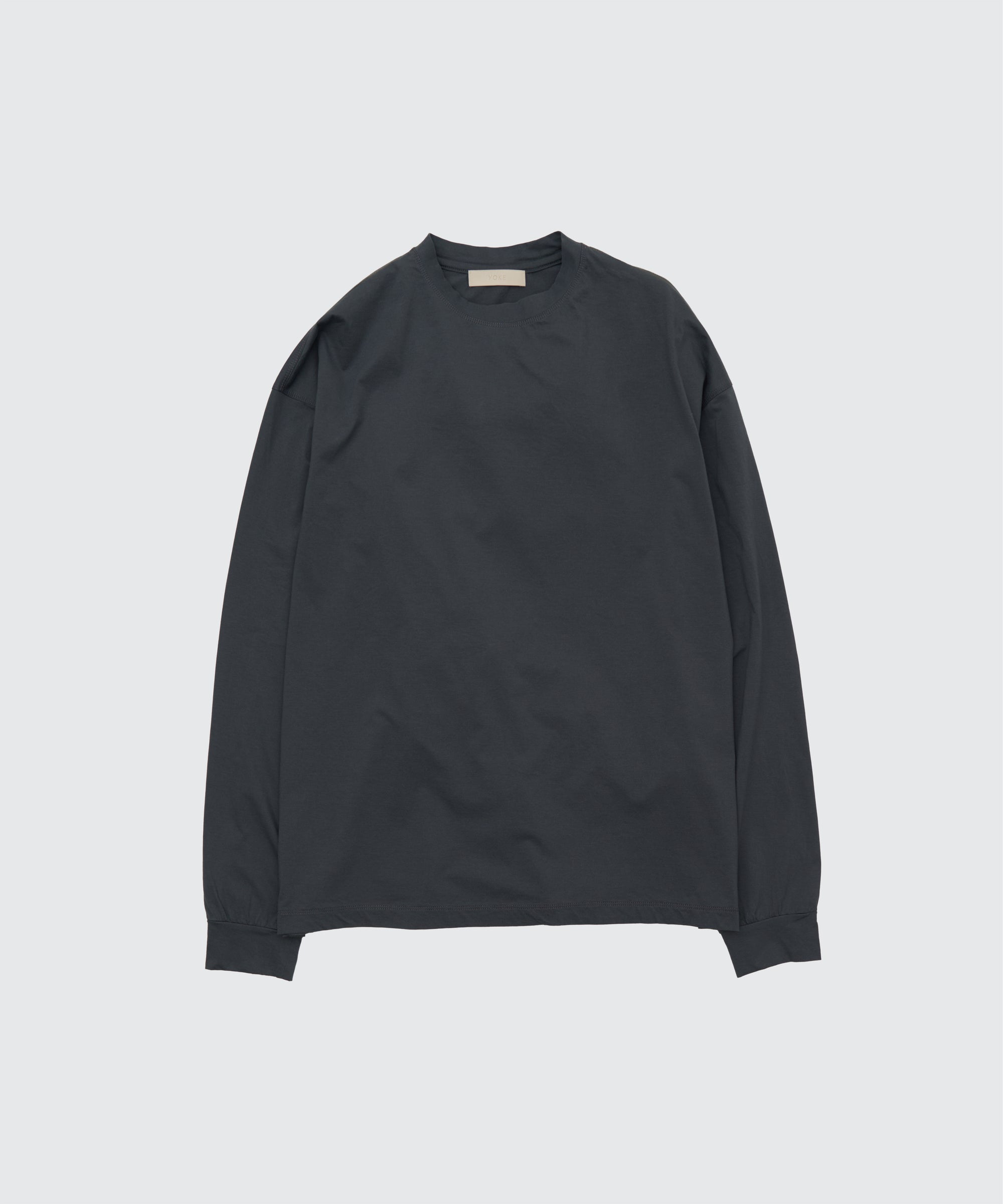 Suvin Cotton Yoke T-Shirt Long Sleeves