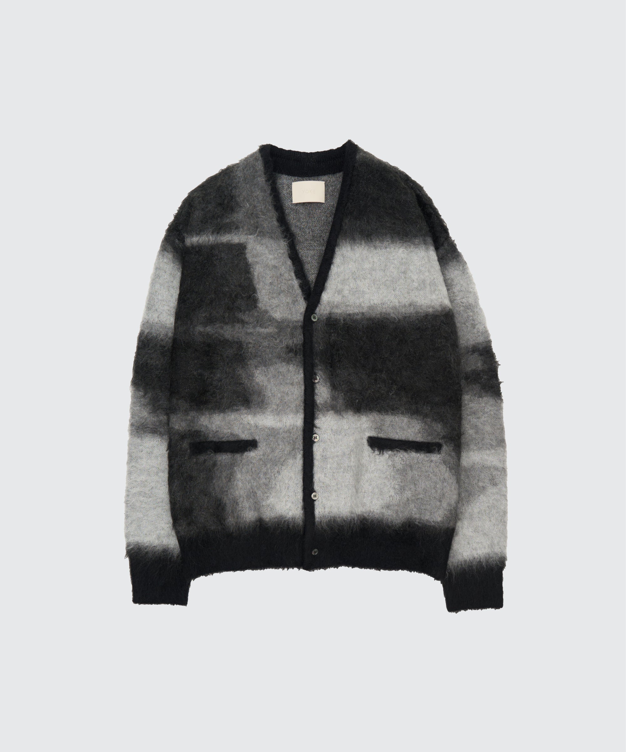 Kid Mohair Jacquard Cardigan