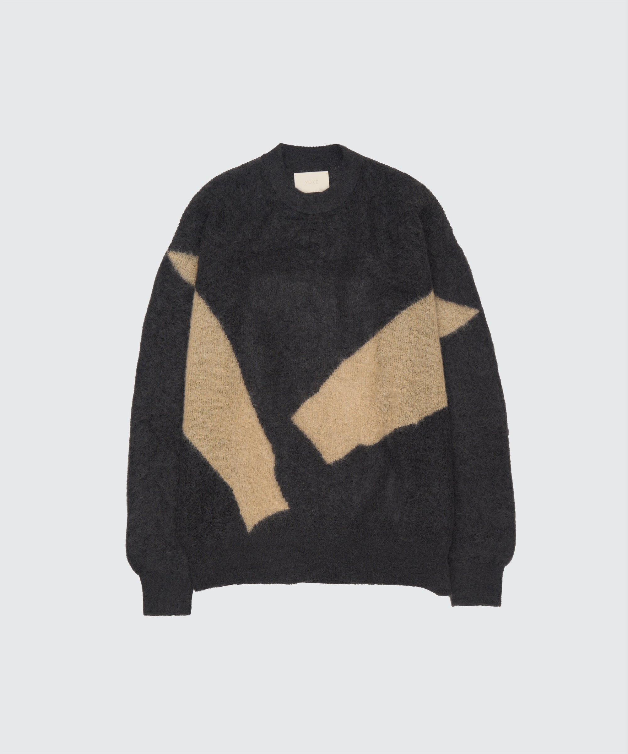 YOKE(ヨーク) フォトグラムインターシャセーター チャコール