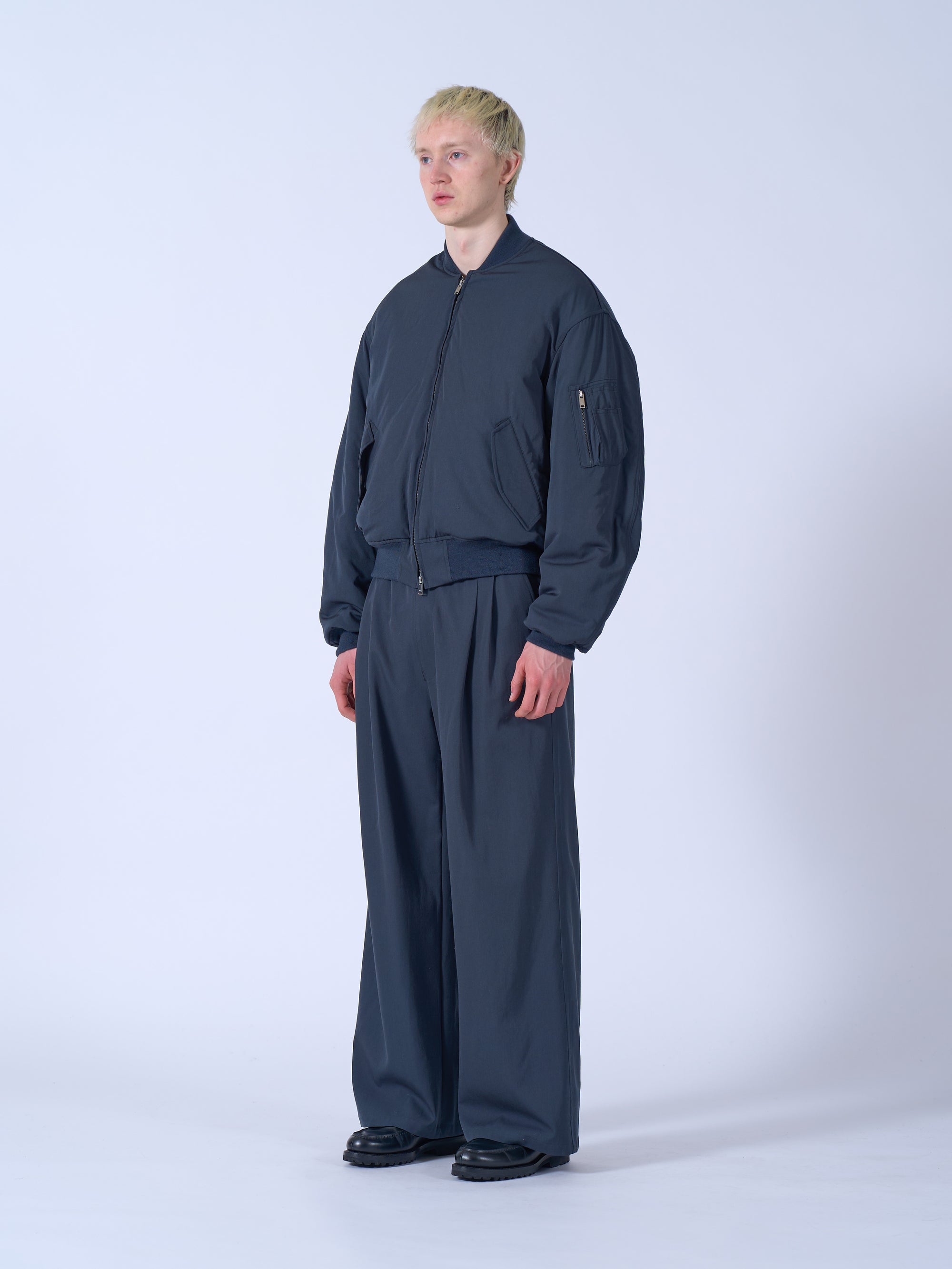 Wool Washer Twill Flight Jacket