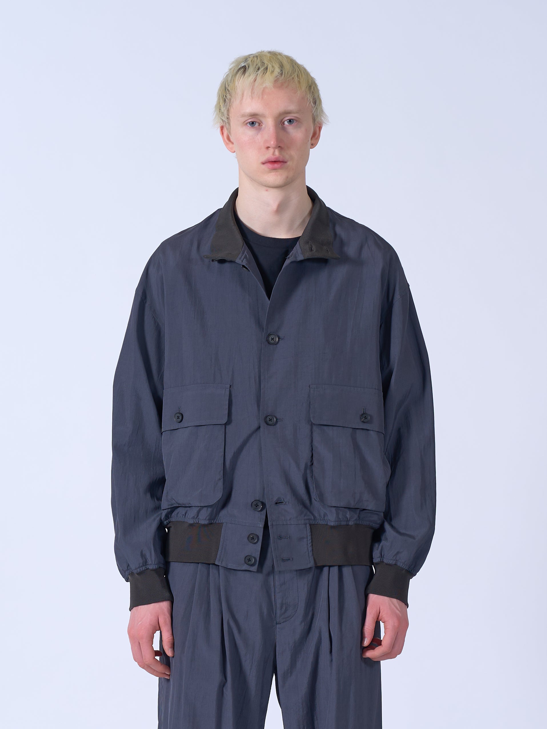 Silk Nylon Driving Blouson