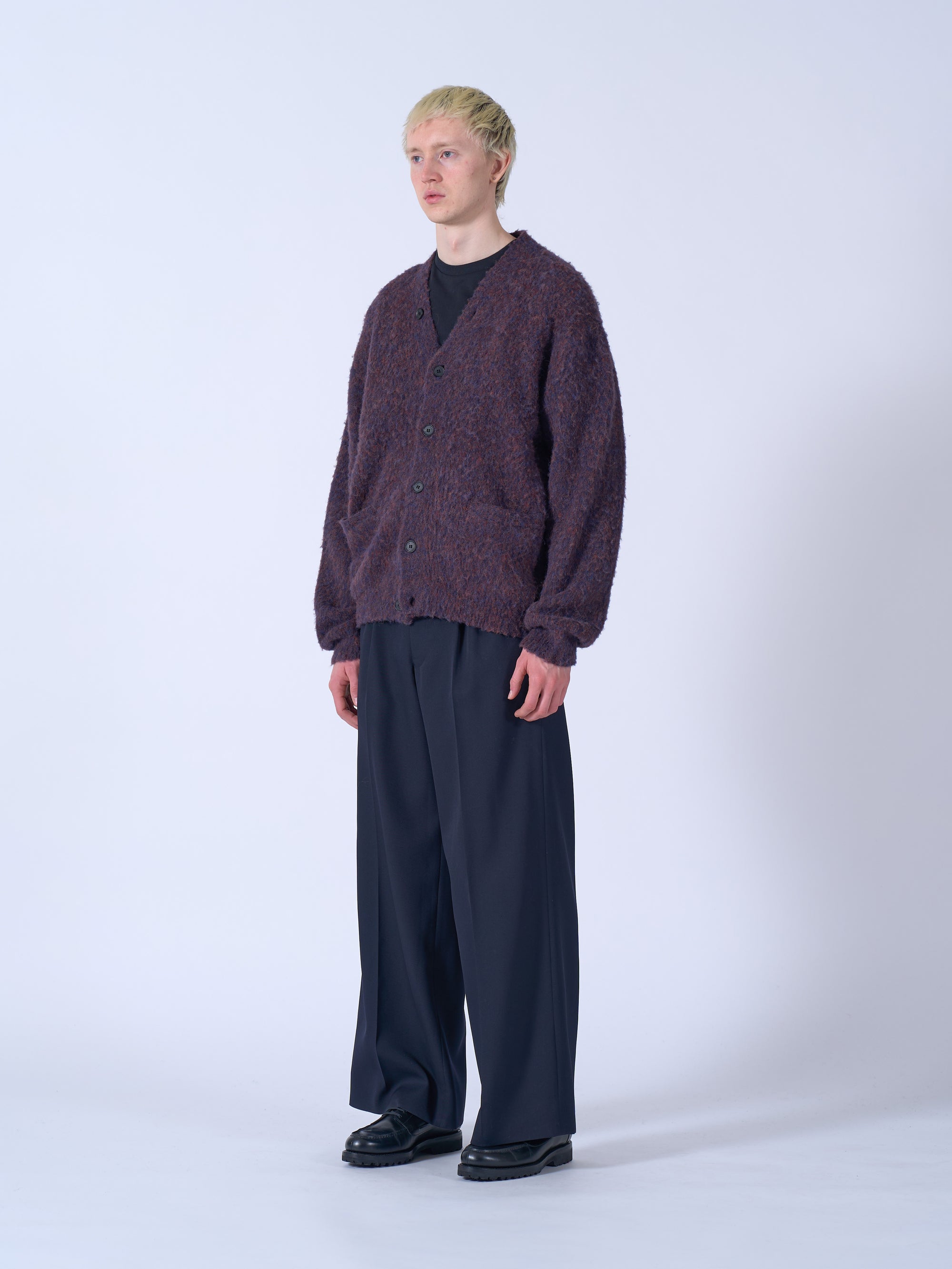 3Color Mix Baby Alpaca Cardigan