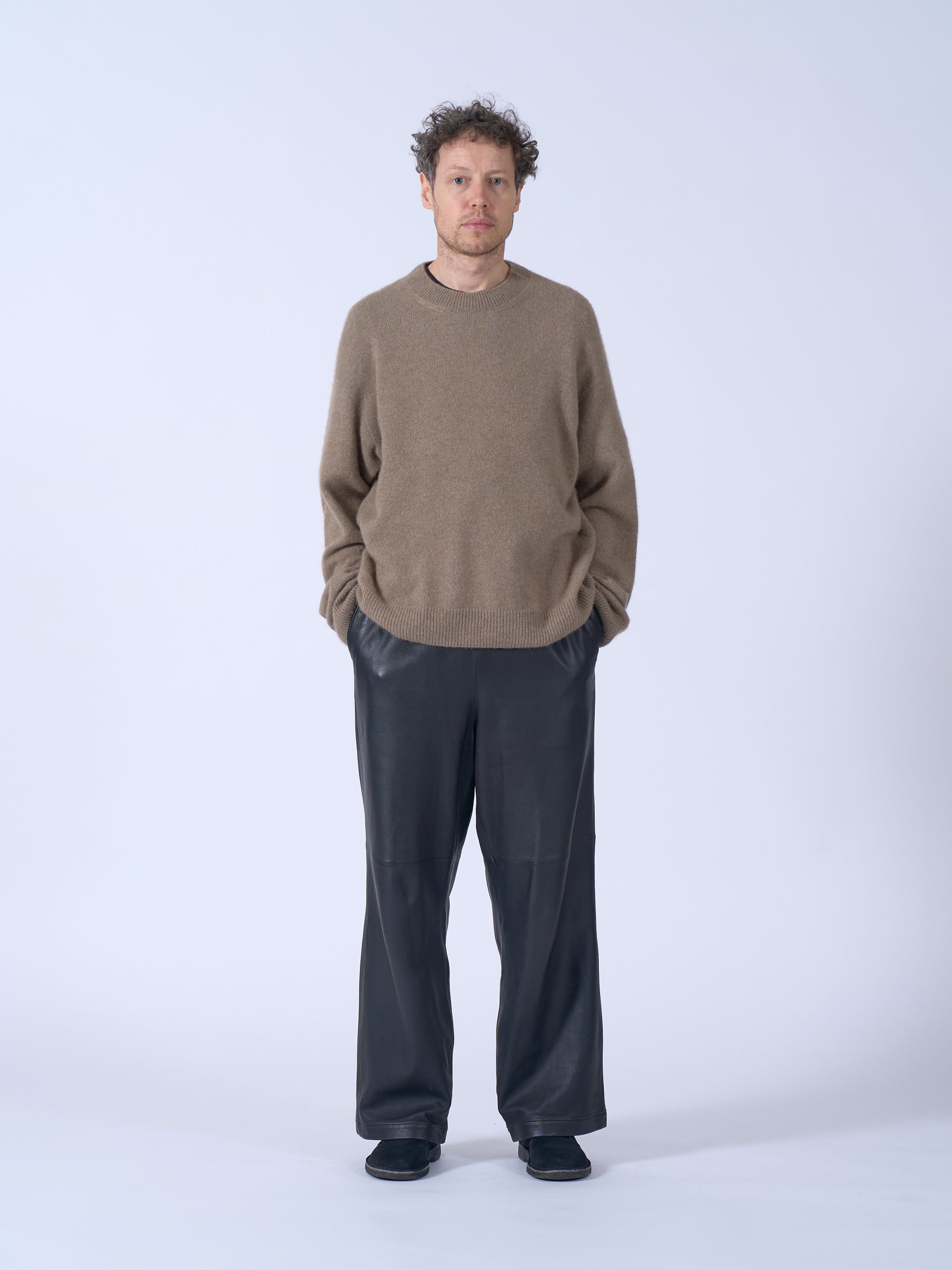 Sheep Leather Easy Pants