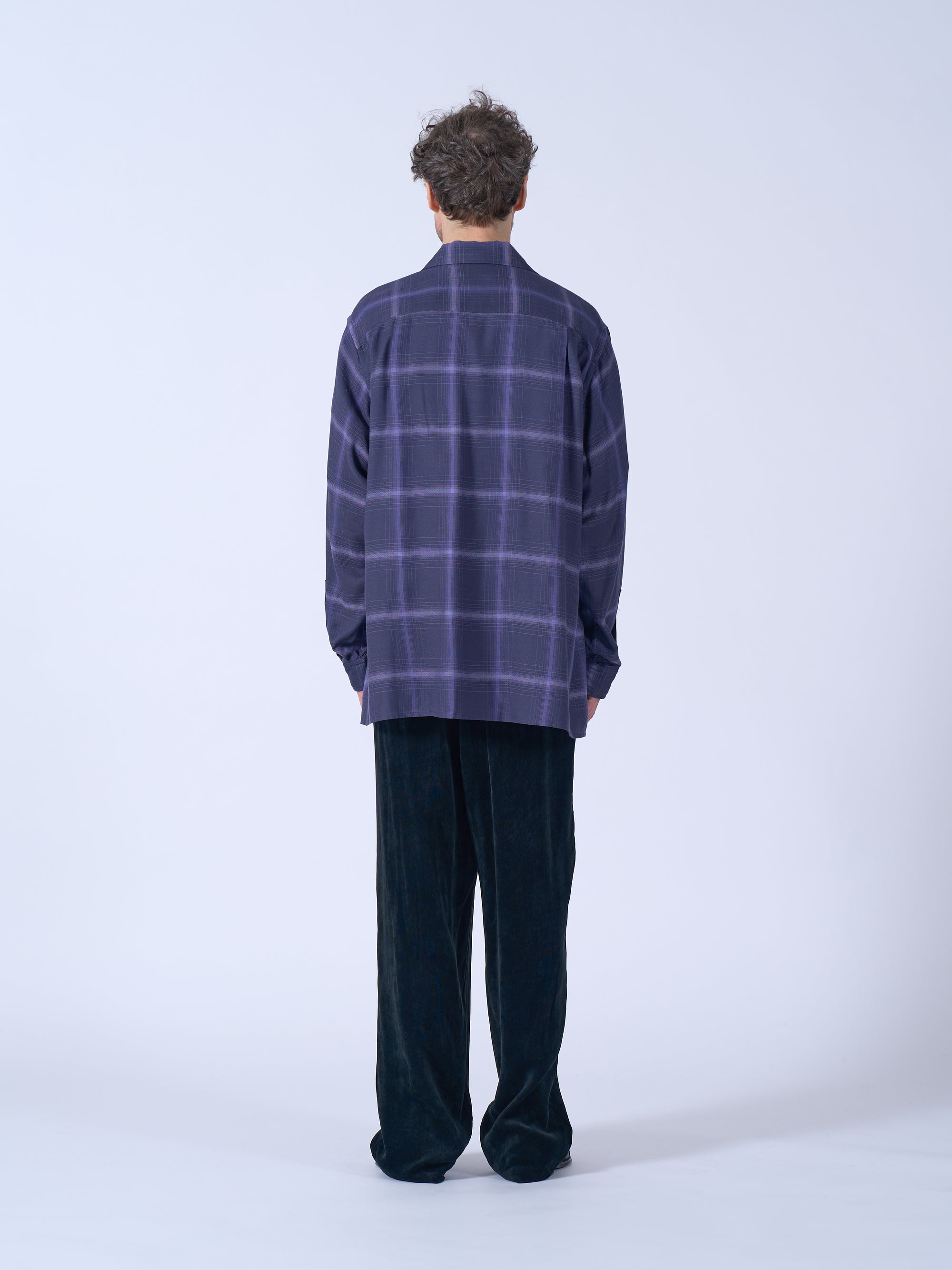 Rayon Wool Ombre Plaid Wpocket Shirt