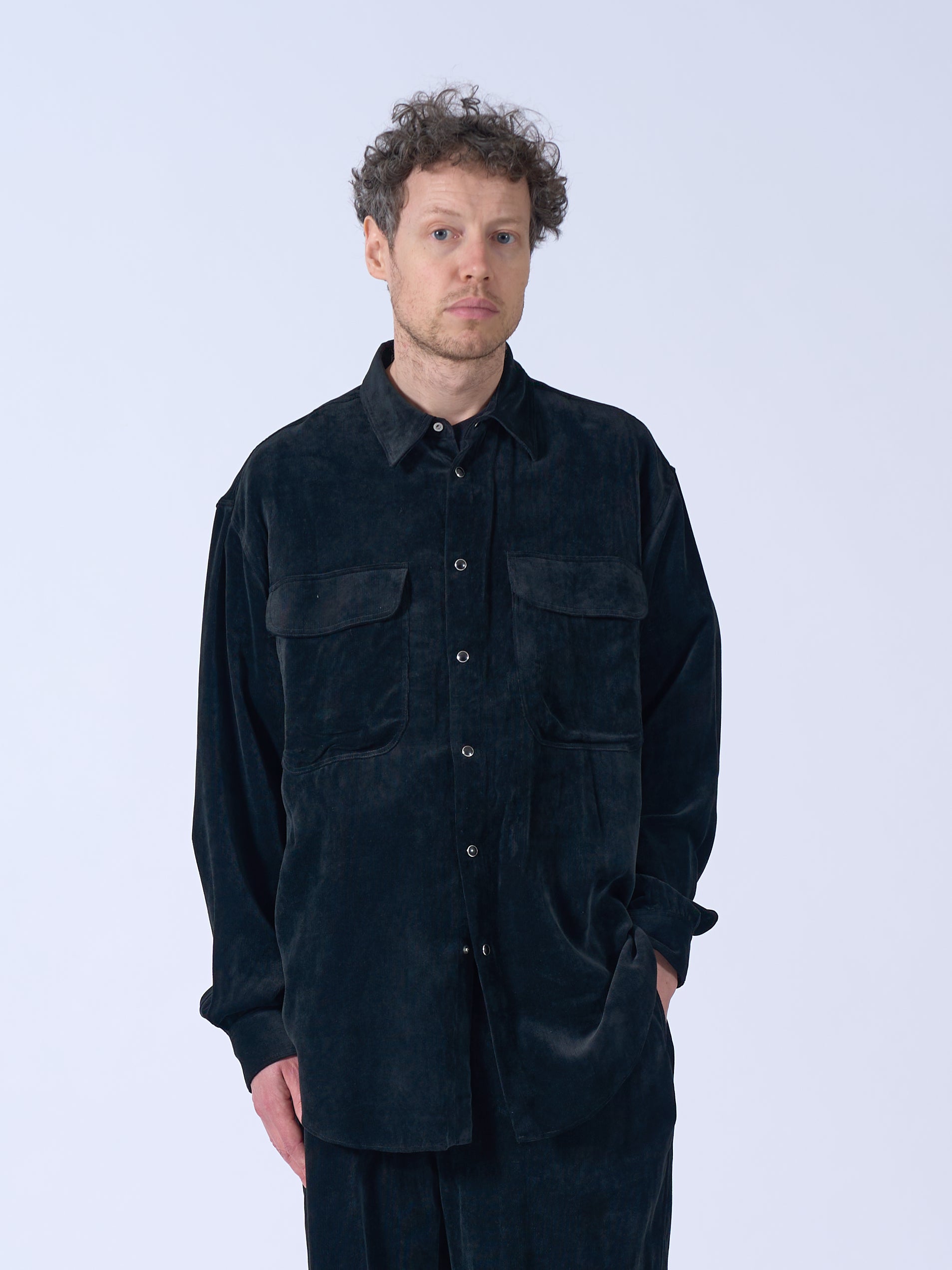 Rayon Corduroy Western Shirt