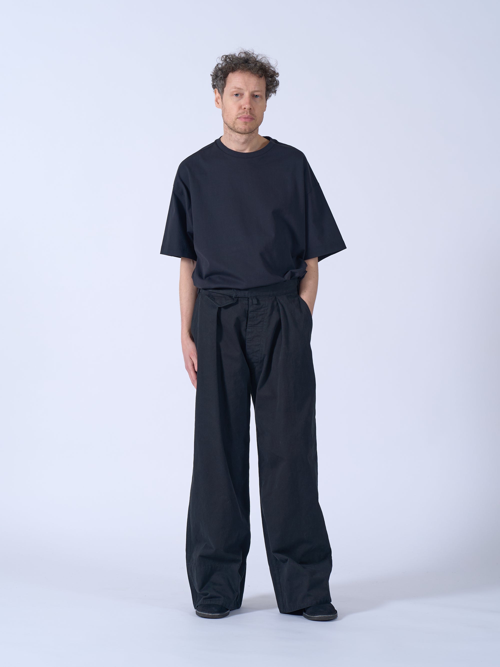 “Katharine Hamnett” Organic Cotton Wide-Leg Work Pants