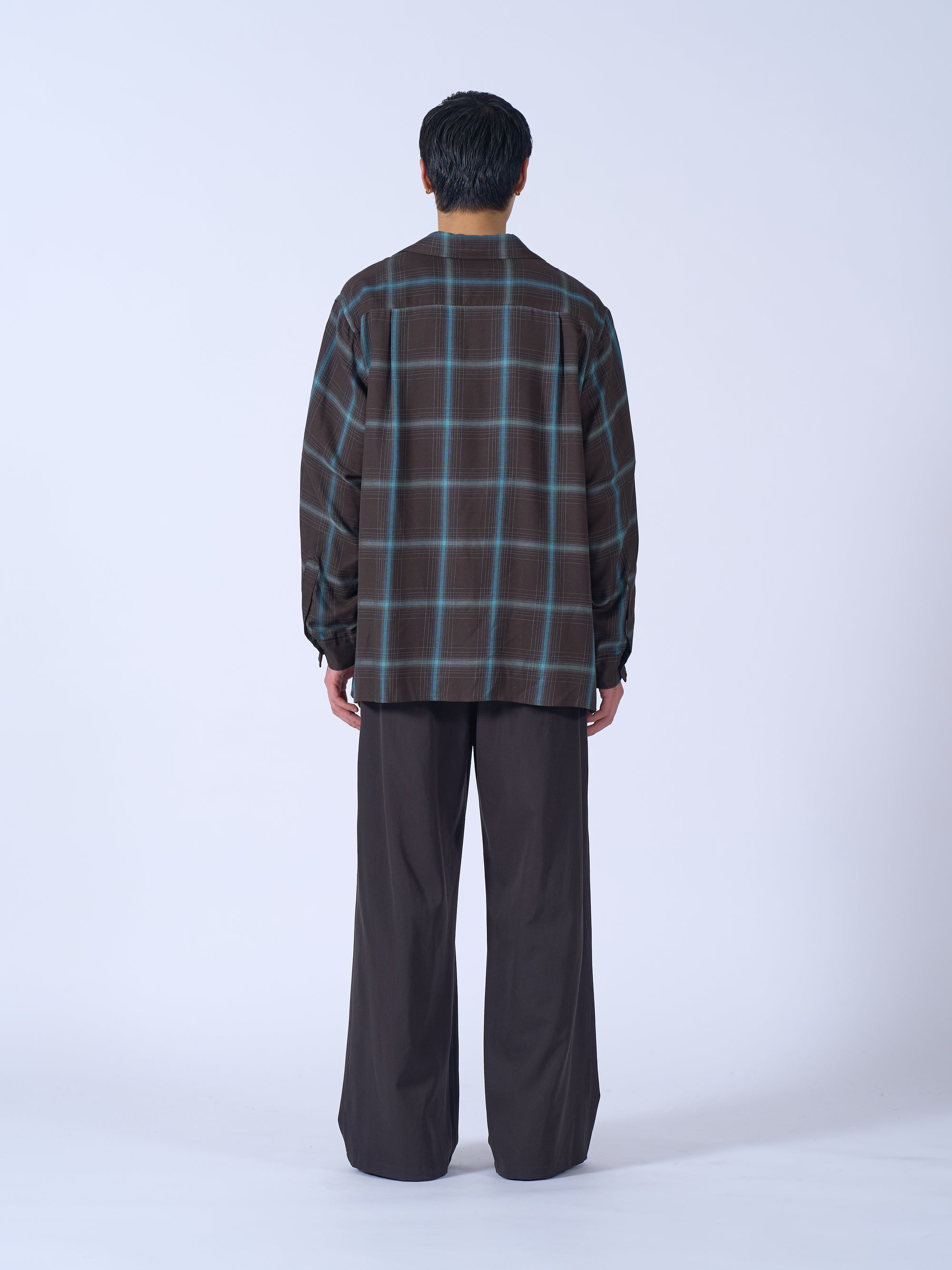 Rayon Wool Ombre Plaid Wpocket Shirt