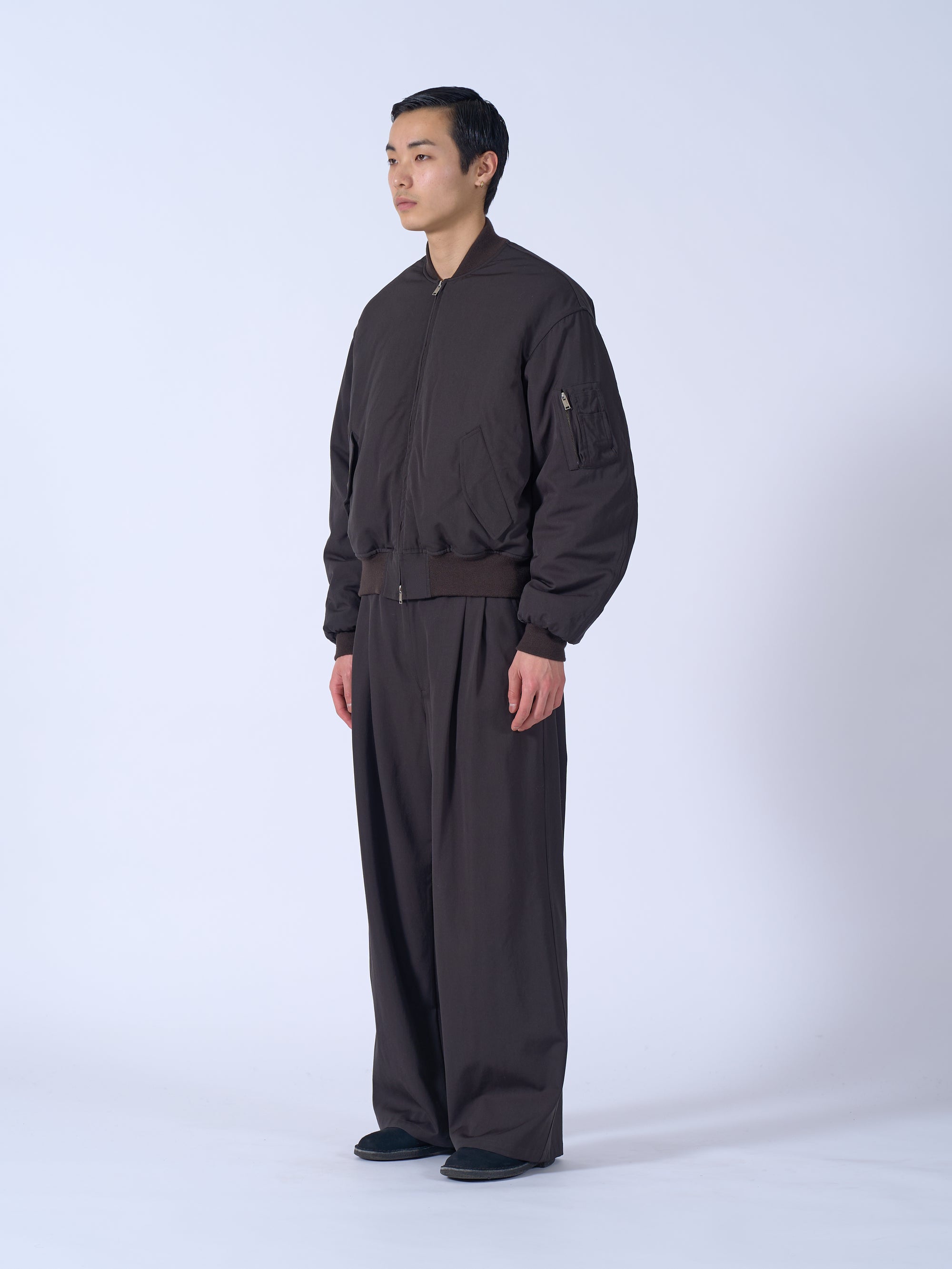 Wool Washer Twill Flight Jacket