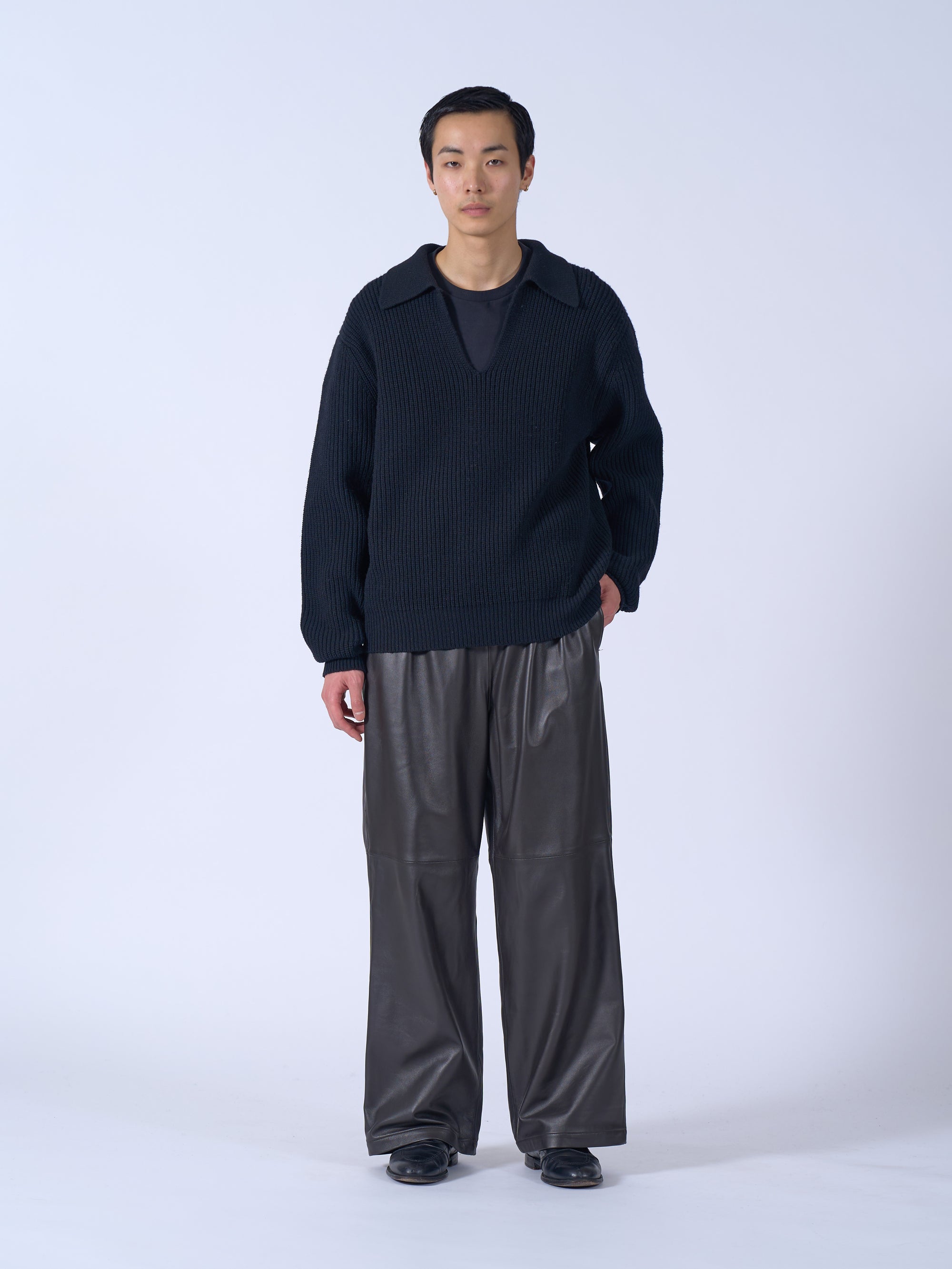 Sheep Leather Easy Pants