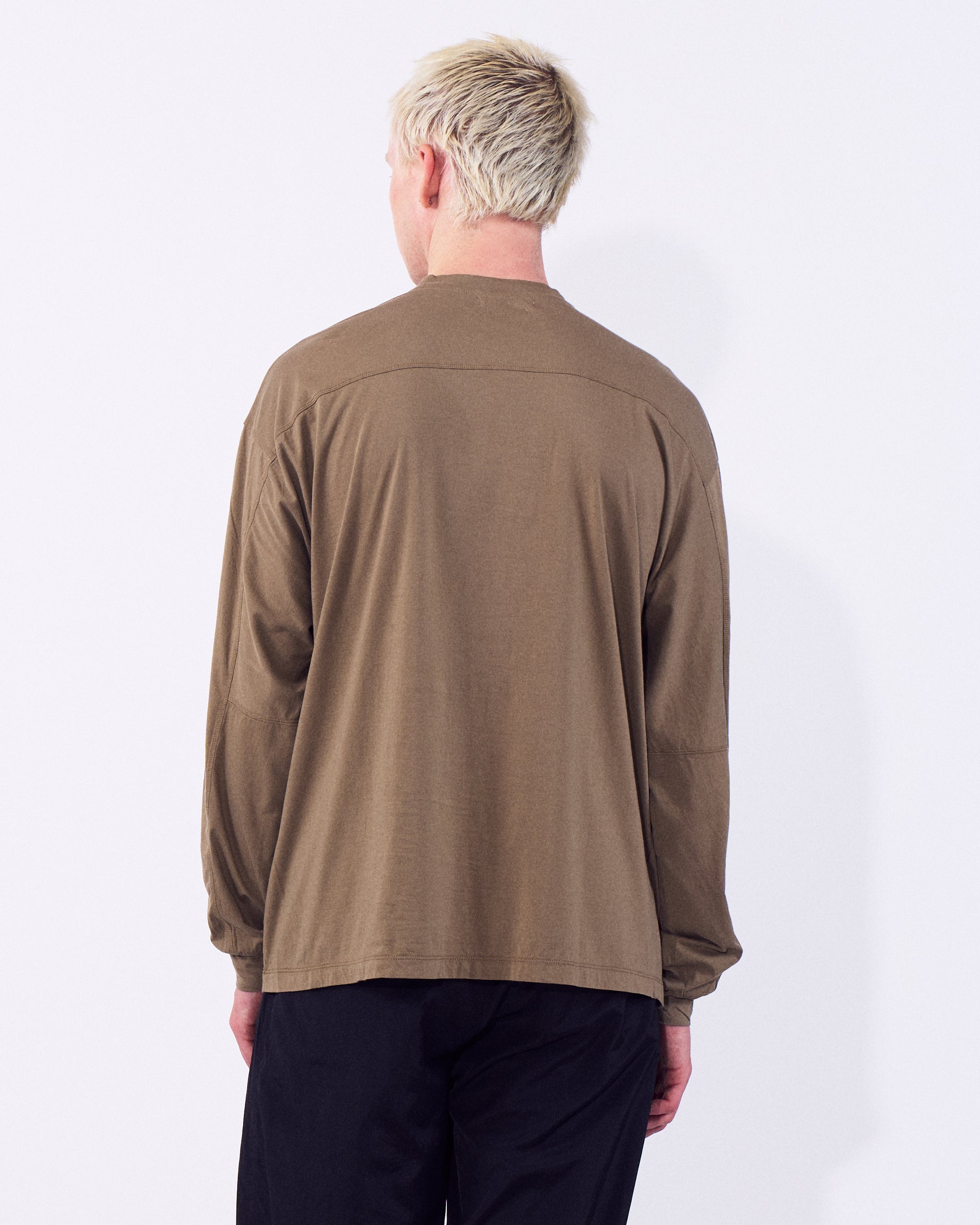 Suvin Cotton Yoke T-Shirt Long Sleeves