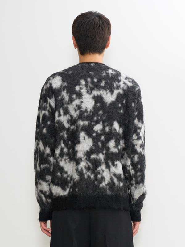 Kid Mohair Jacquard Cardigan