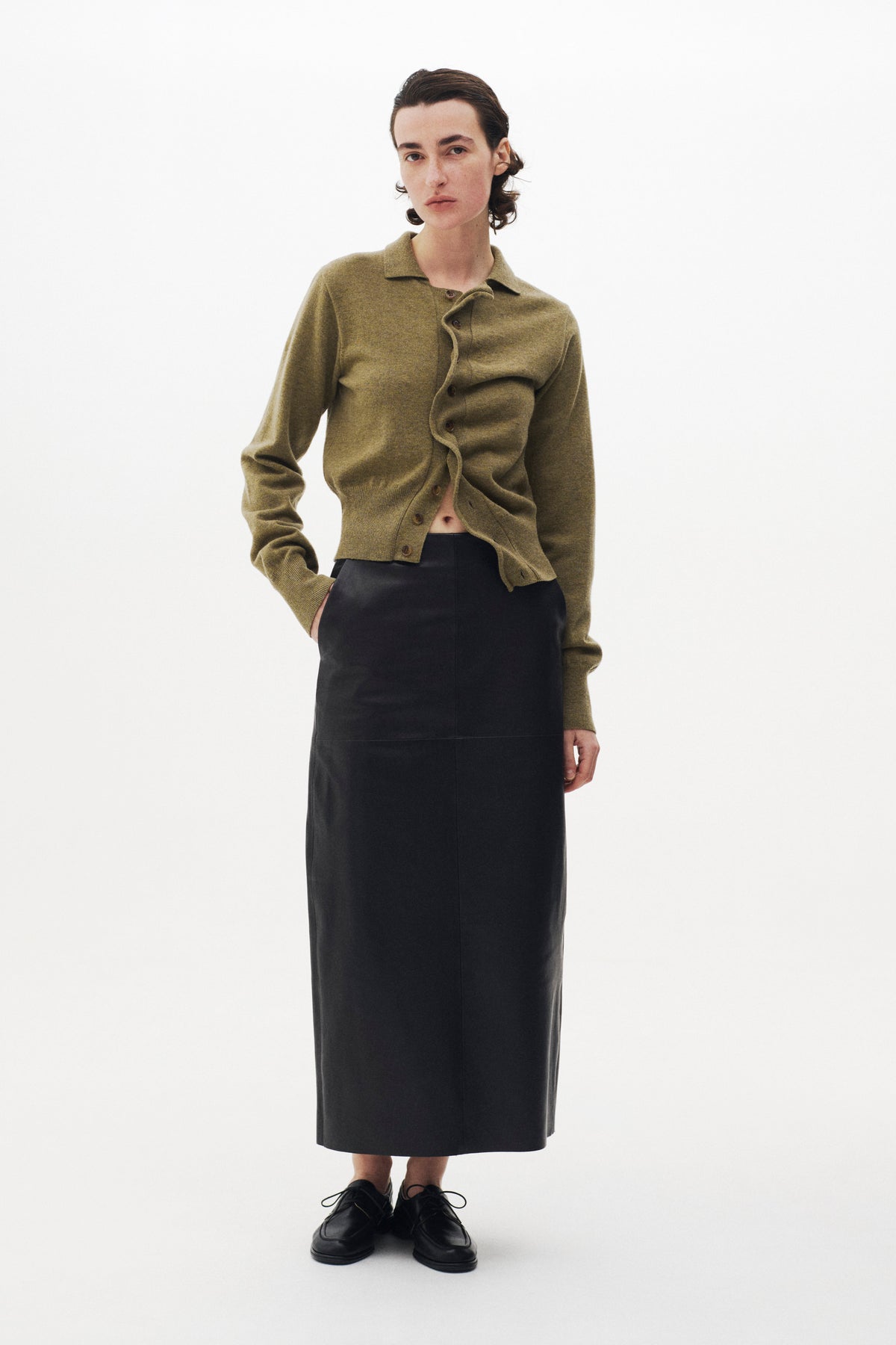 Lambs Wool Sculptural Wired Knit Shirt