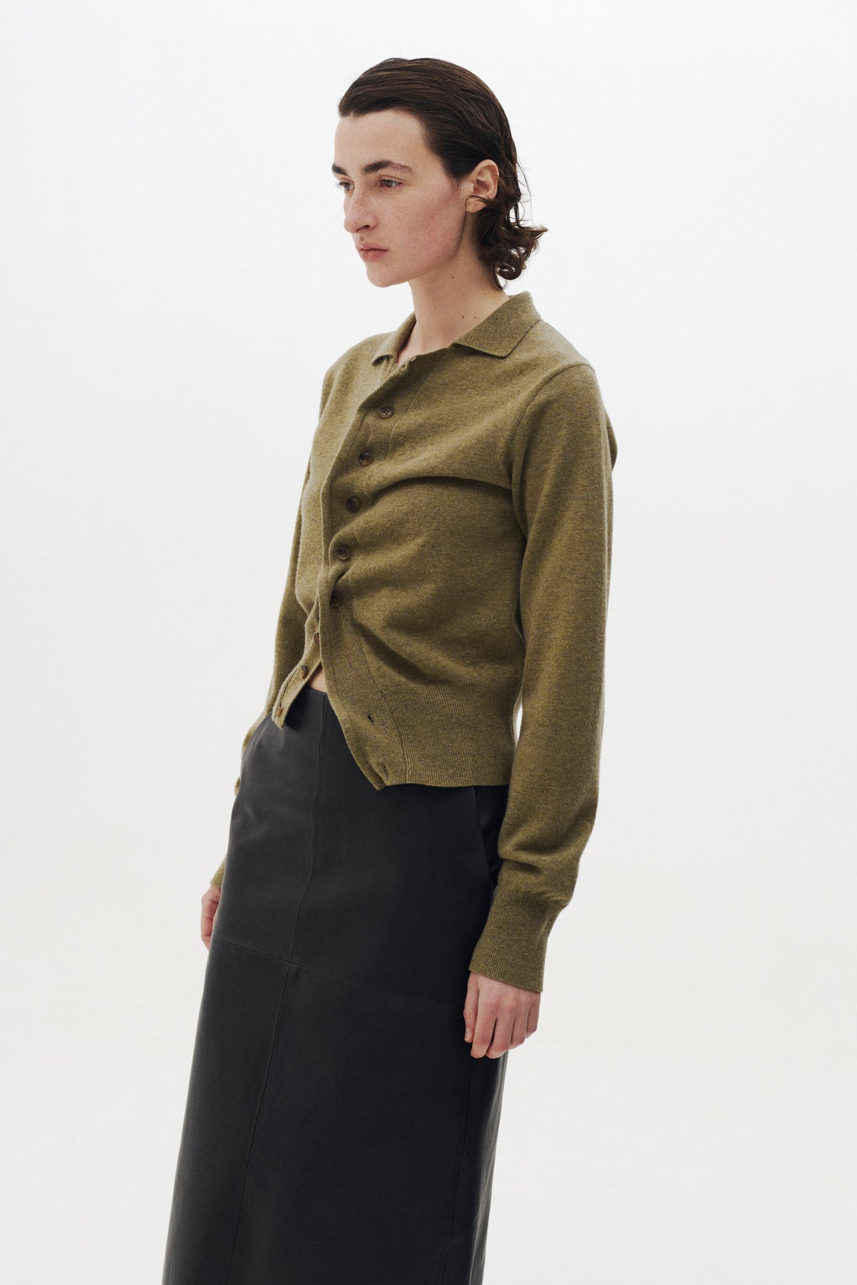 Lambs Wool Sculptural Wired Knit Shirt