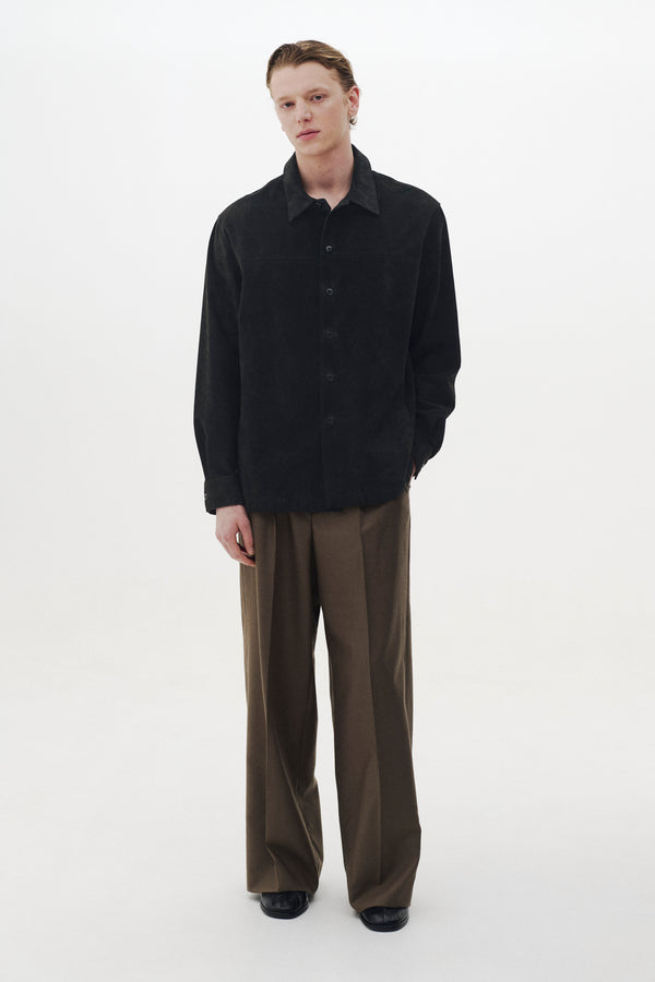 Pig Suede Shirt Jacket