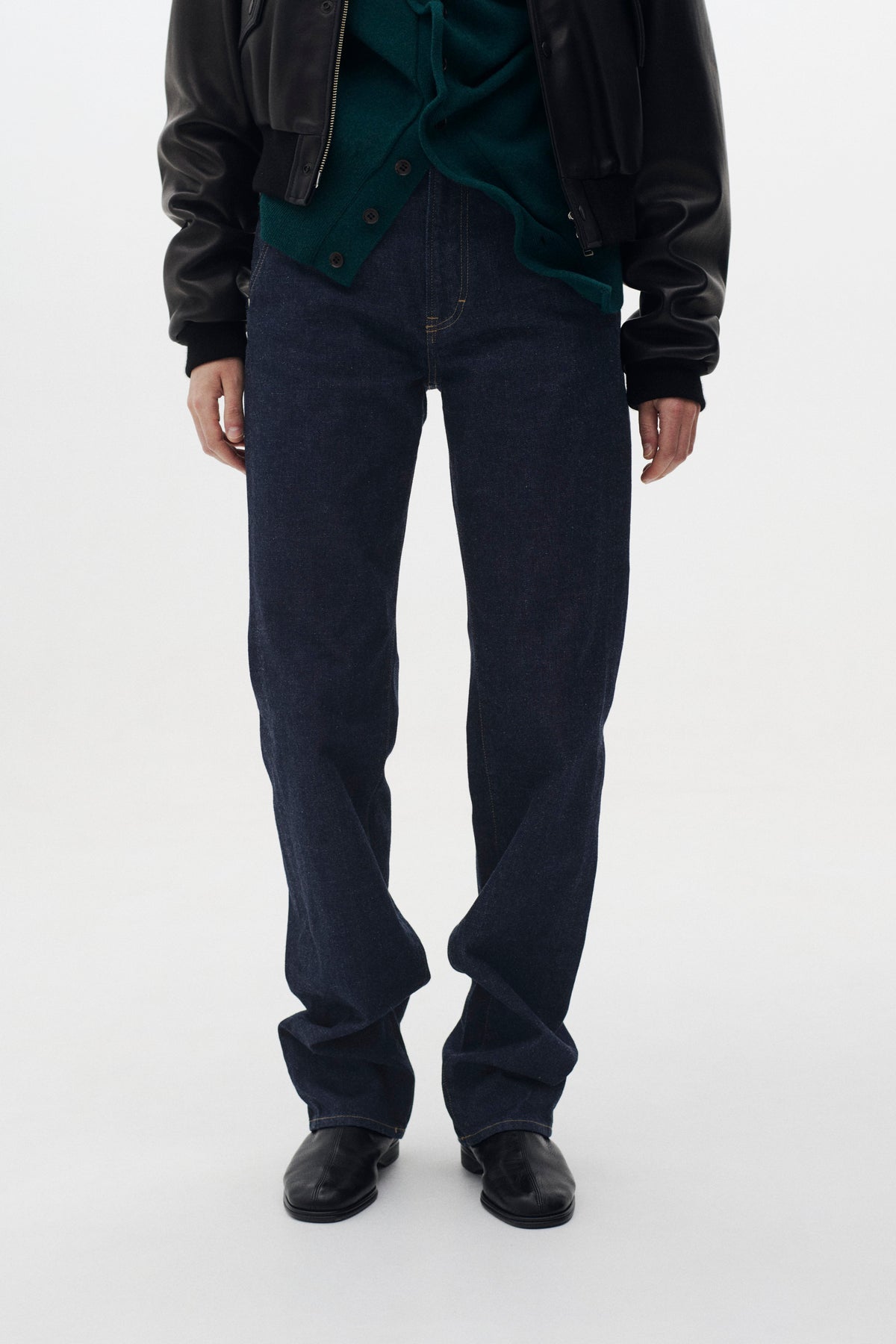Denim Wide Straight Pants