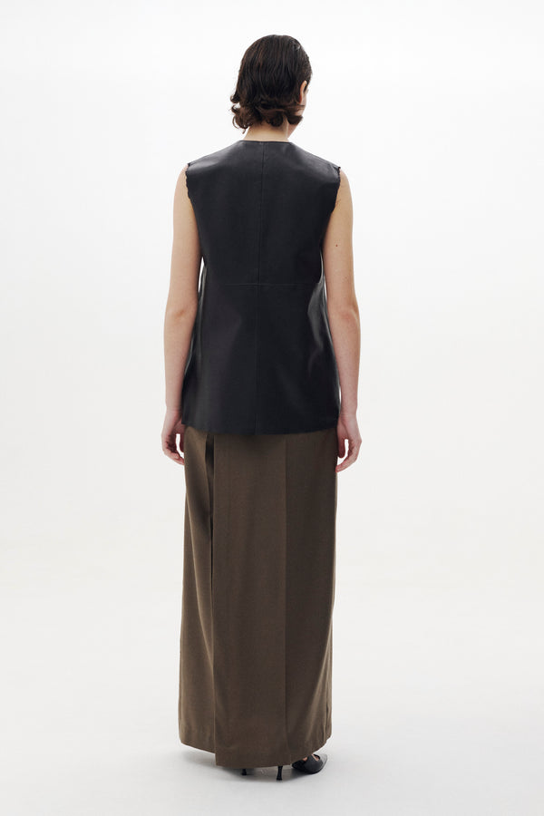 Super120's Wool Serge Layered Trousers