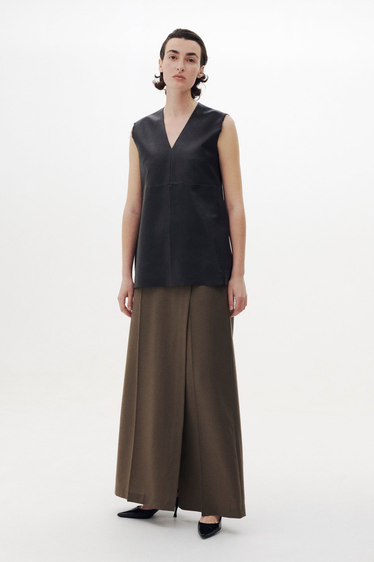 Super120's Wool Serge Layered Trousers