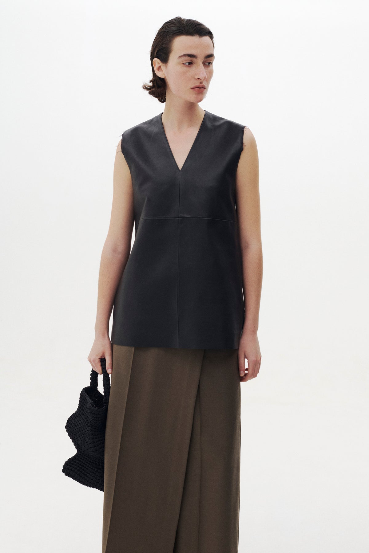 Calf Nappa Leather Top