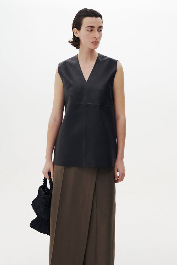 Calf Nappa Leather Top