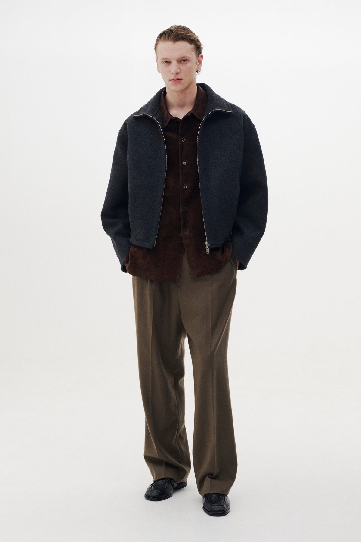 Wool Cashmere Balloon Silhouette Blouson