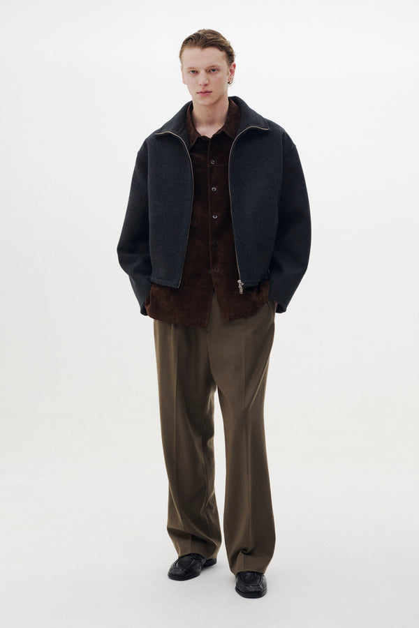 Wool Cashmere Balloon Silhouette Blouson