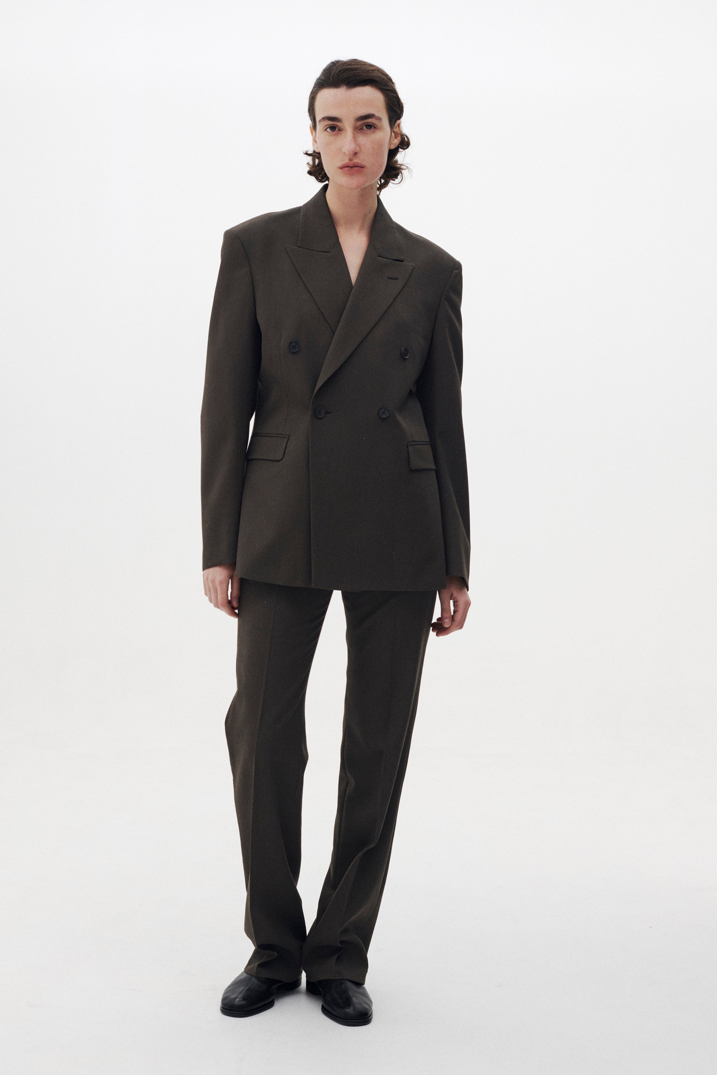 Wool Double Breasted Jacket | YOKE Official Website
