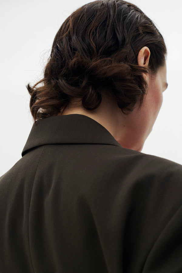 Super120's Wool Serge Double Breasted Jacket