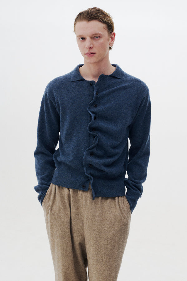 Lambs Wool Sculptural Wired Knit Shirt