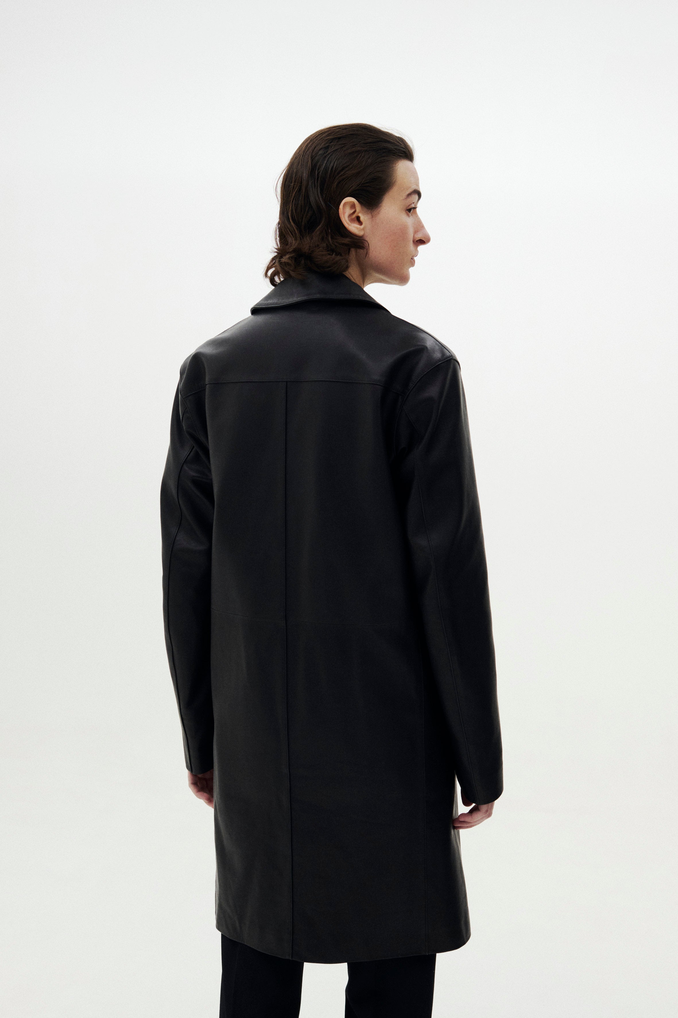 Recycle Polyester Cotton Memory Oxford Sculptural Wired Trench
