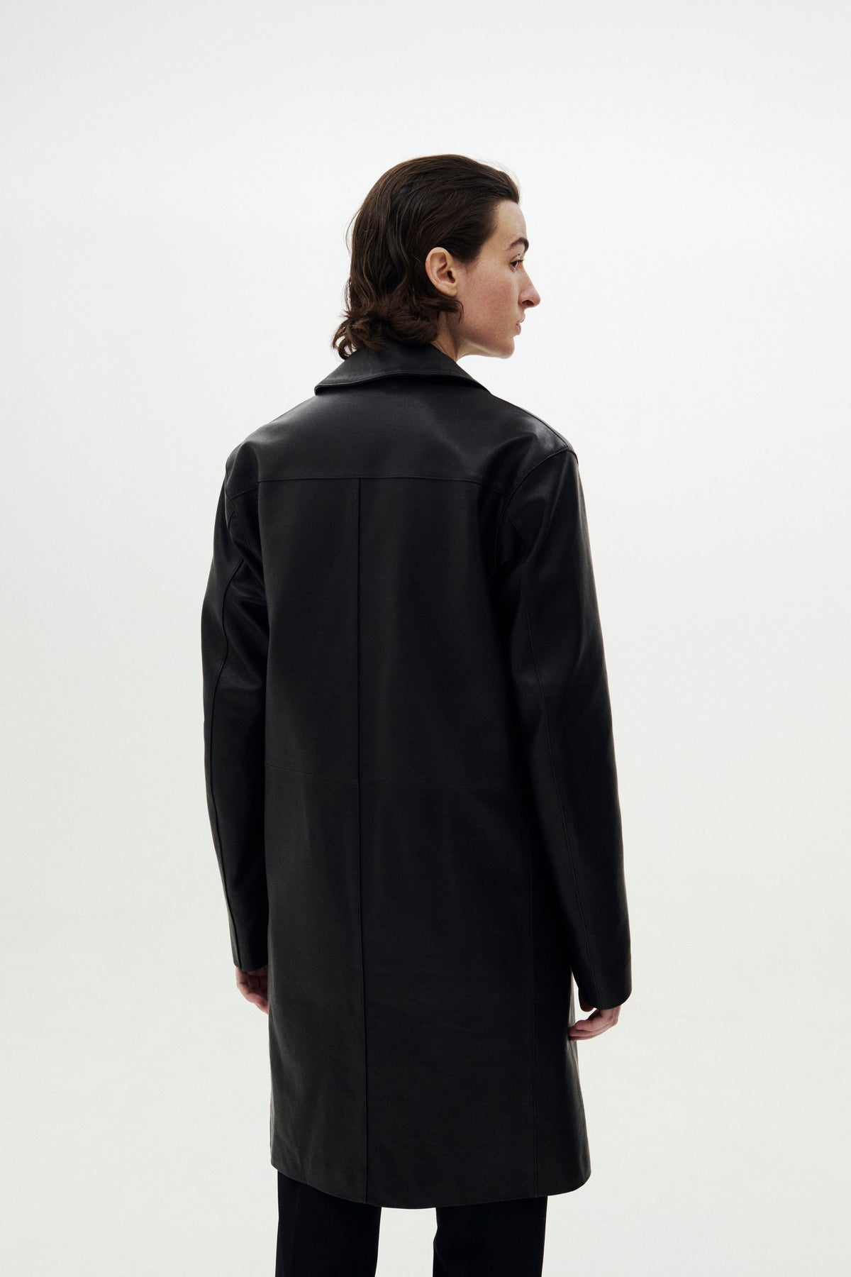 Calf Nappa Leather Coat
