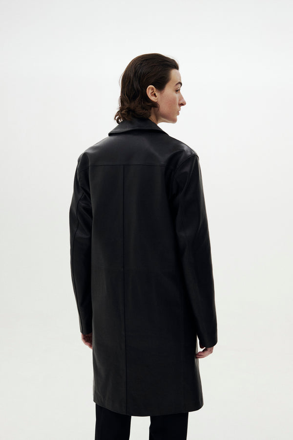 Calf Nappa Leather Coat