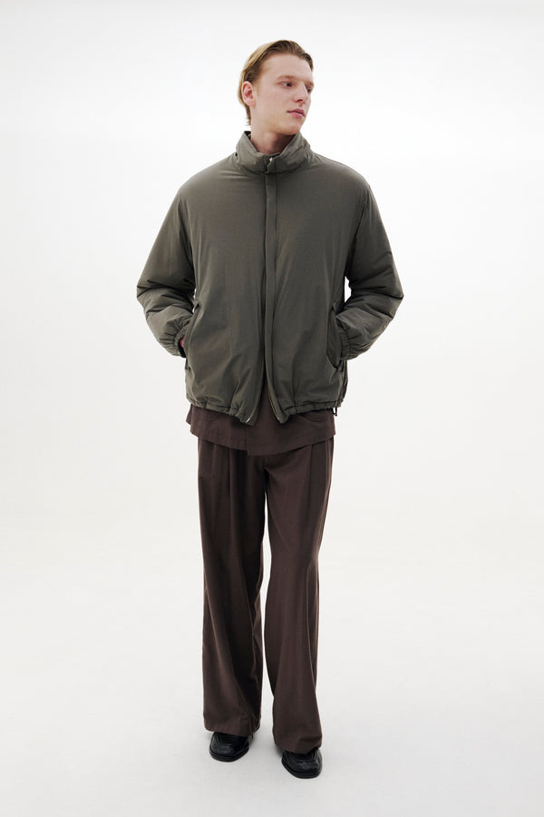 Super Stretch Recycle Nylon Taffeta Puffer Stand Blouson