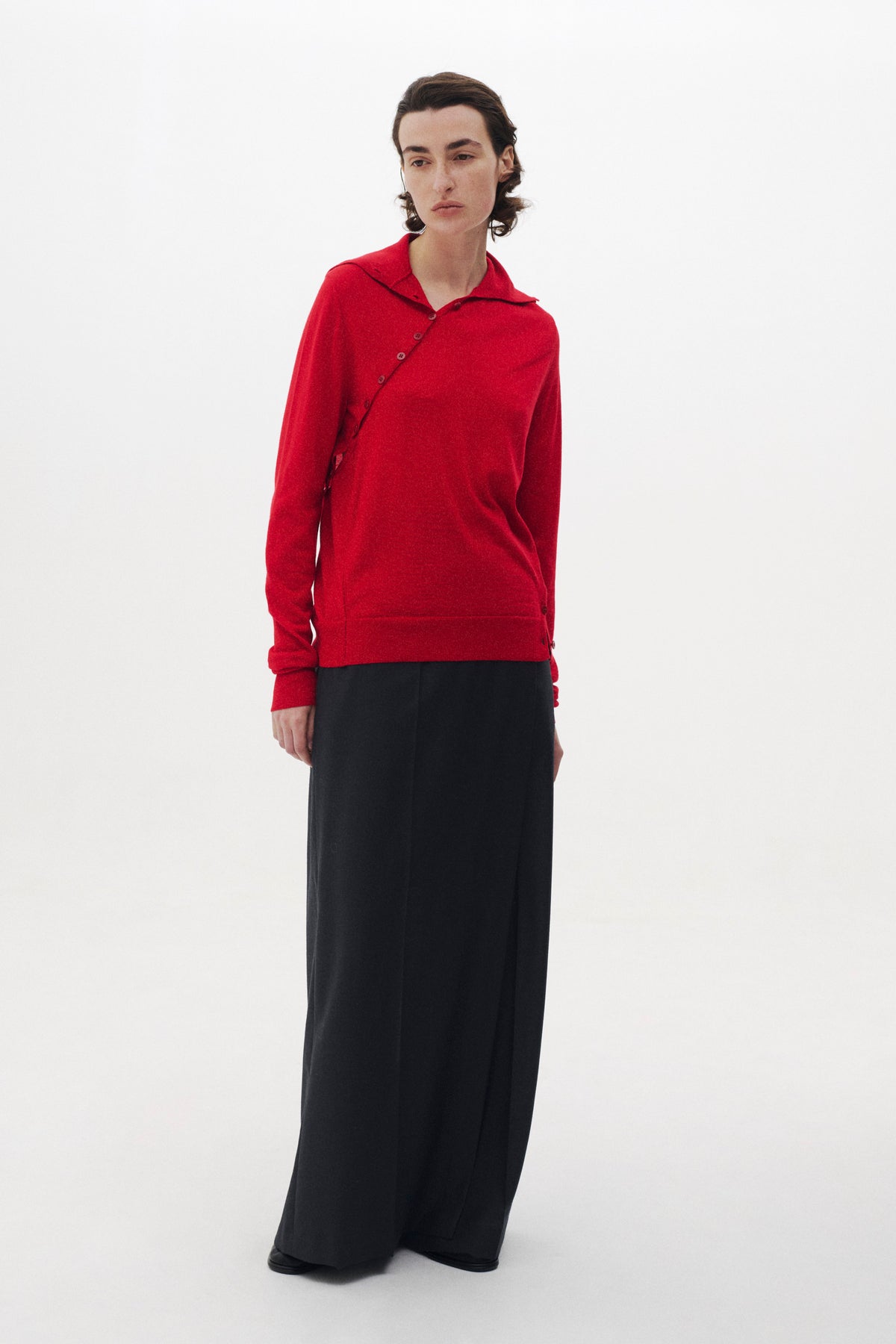 Super120's Wool Serge Layered Trousers