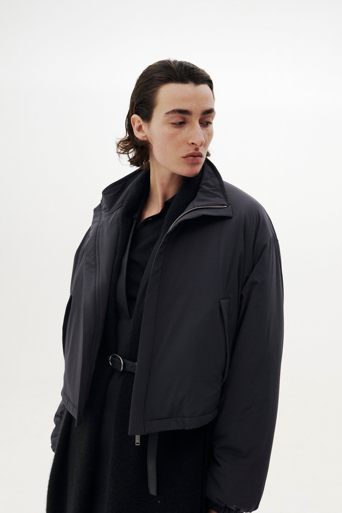 Super Stretch Recycle Nylon Taffeta Puffer Short Blouson