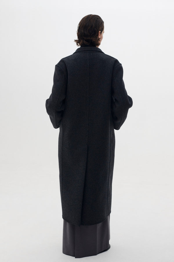 Wool Cashmere Long Rever Coat
