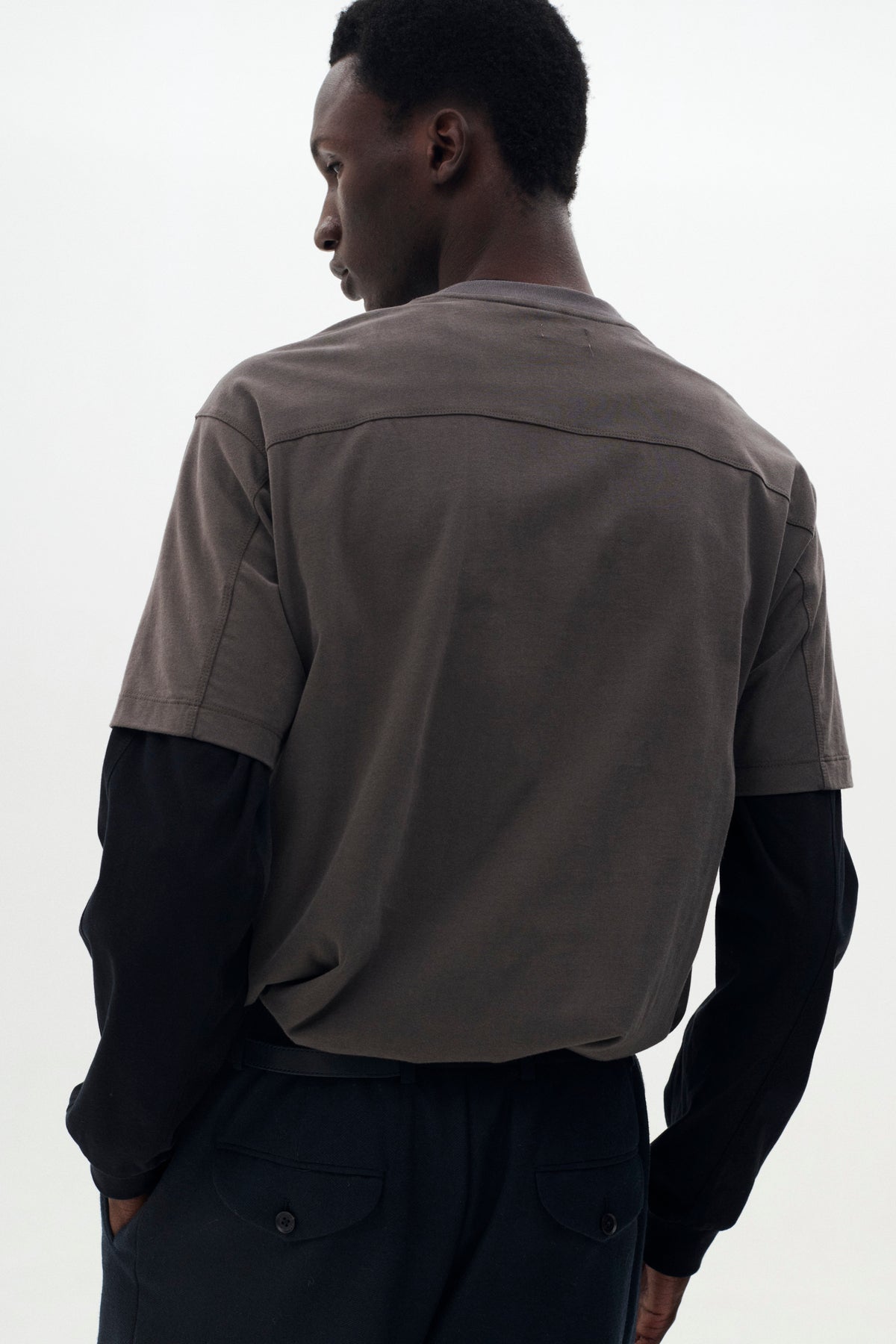 Suvin Cotton YOKE T-shirt