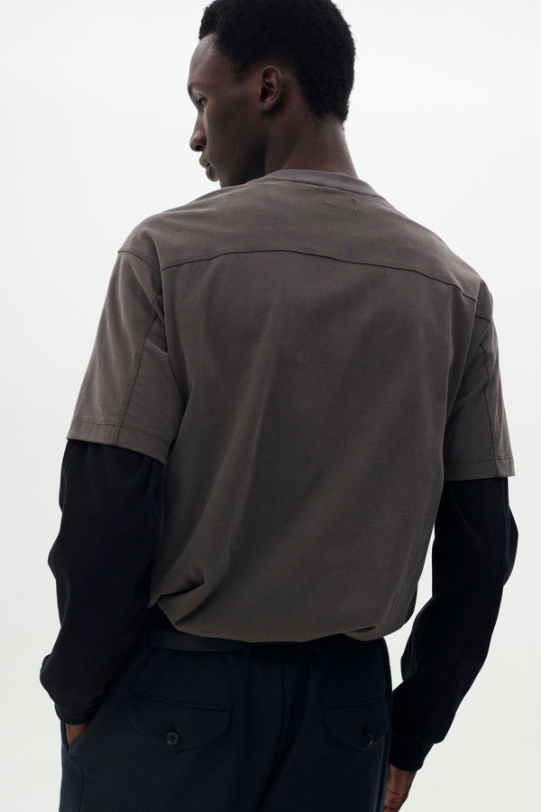 Suvin Cotton YOKE T-shirt