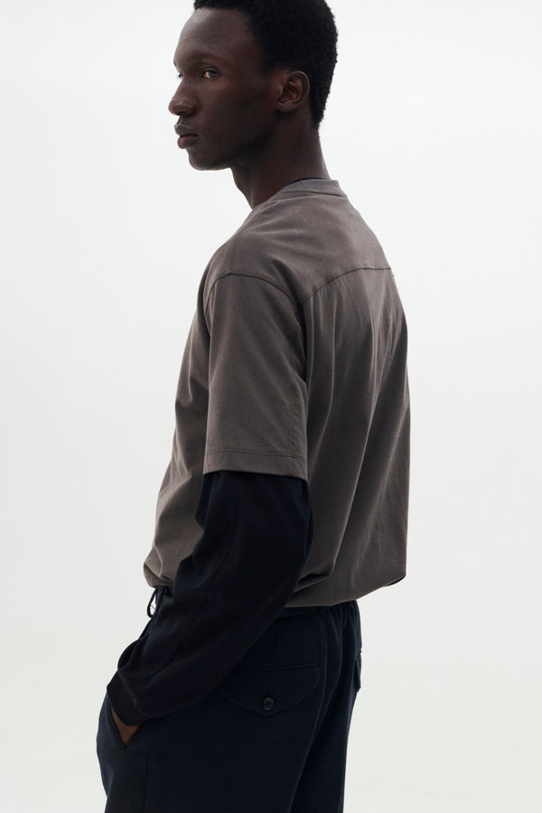 Suvin Cotton YOKE T-shirt