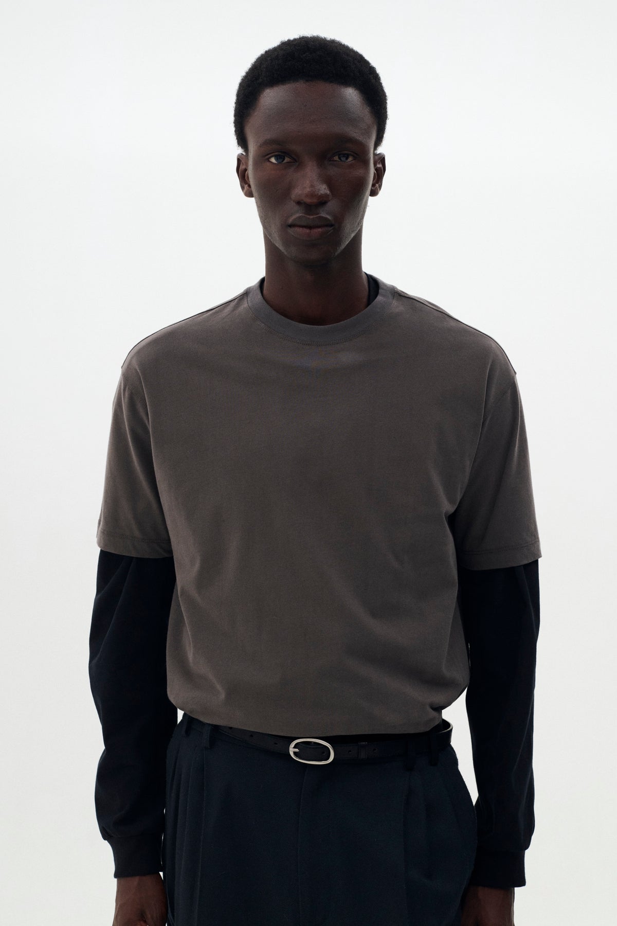 Suvin Cotton YOKE T-shirt