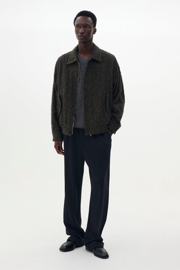 Needlepunched Cotton Plaid Drizzler Jacket