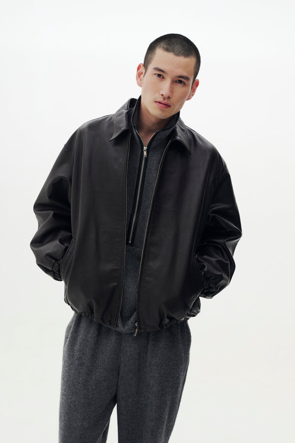 Calf Leather Sports Jacket