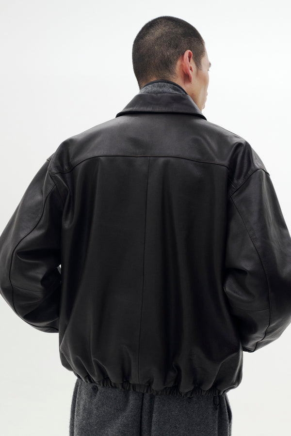 Calf Leather Sports Jacket