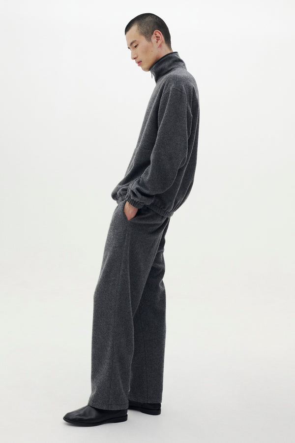 Wool Cashmere Fleece Half Zip Pullover