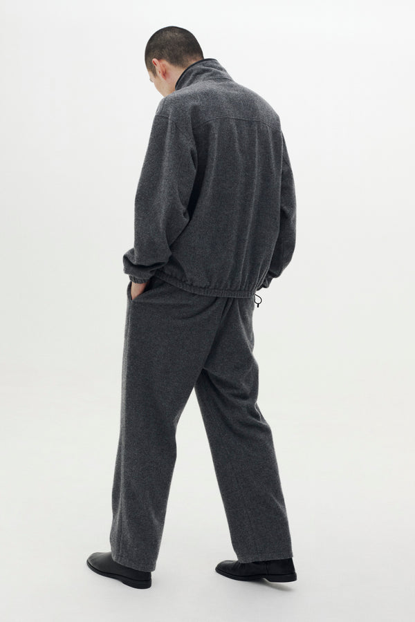 Wool Cashmere Fleece Half Zip Pullover