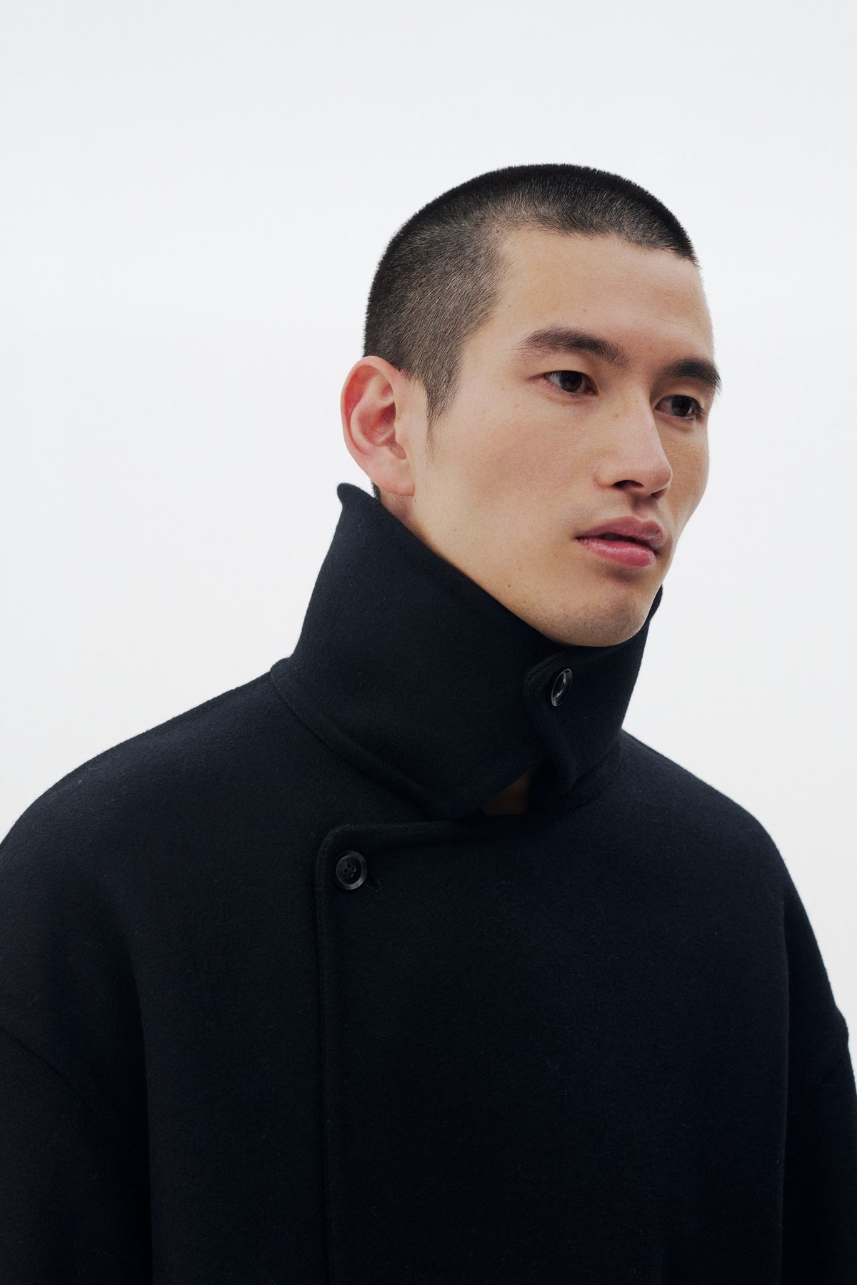 Wool Cashmere Double Breasted Rever Coat