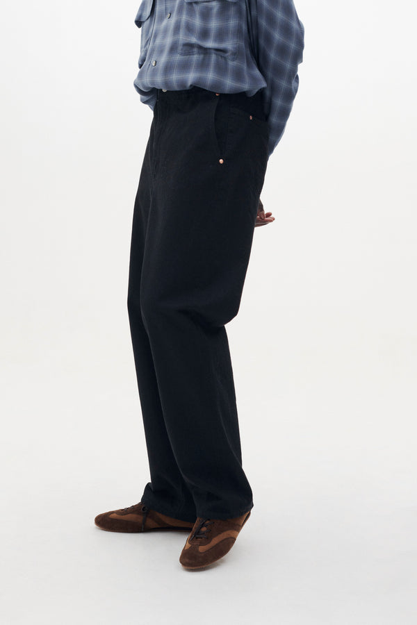 Wide Straight Denim 5P Pants