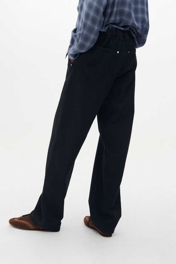 Wide Straight Denim 5P Pants